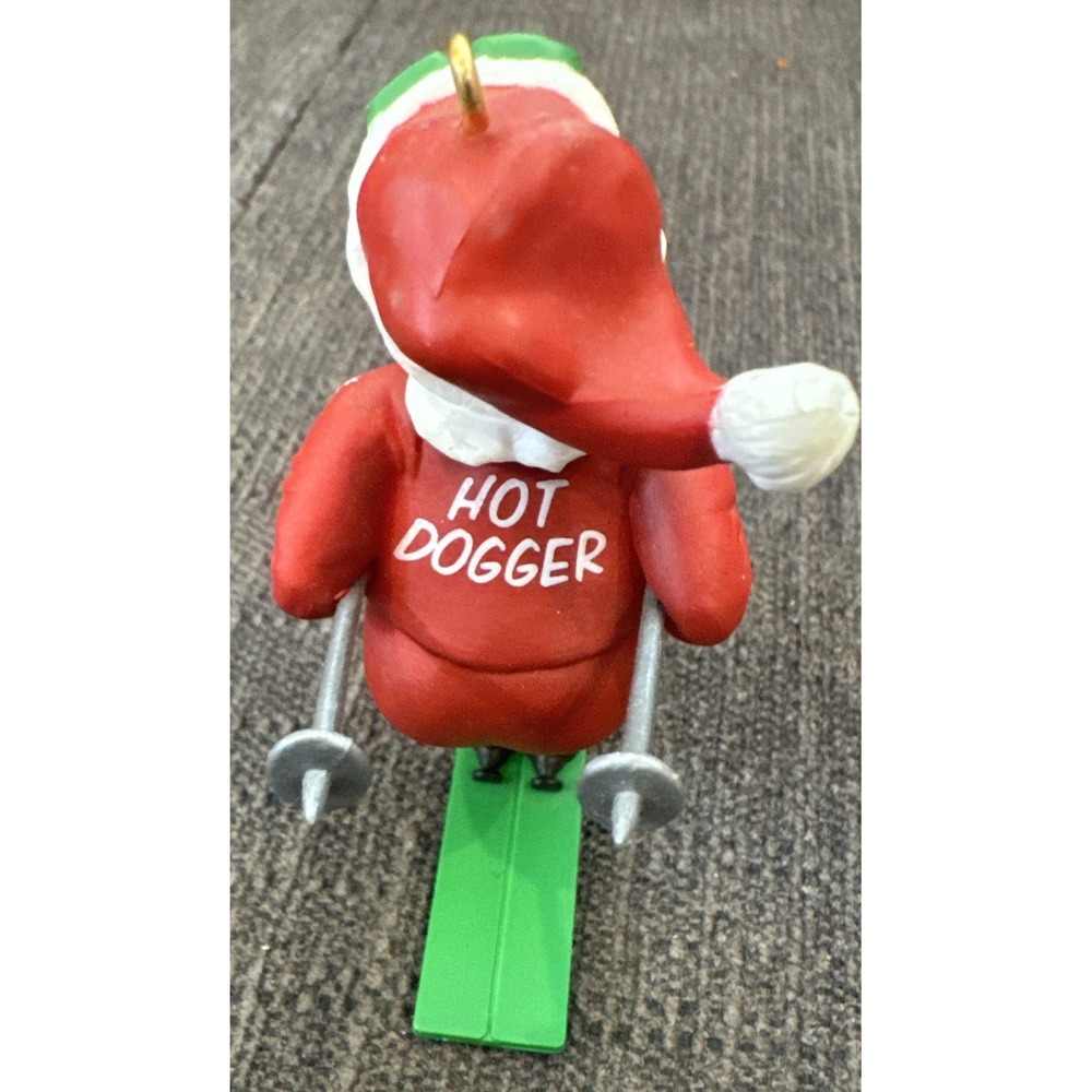 Vtg Hallmark Keepsake Ornament 1987 Hot Dogger skiing Santa! - Picture 8 of 9